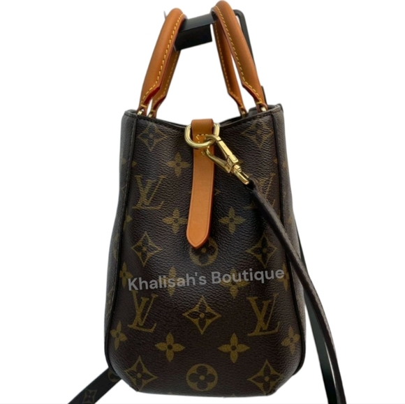 Like New! AUTHENTICATED Louis Vuitton Montaigne Top Hand Bag Brown Canvas LV - Picture 8 of 16